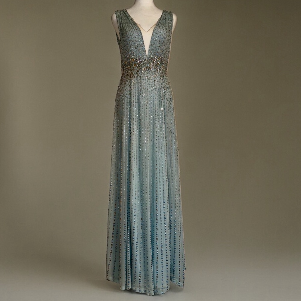 jenny packham silver beaded dress Jenny Packham Sarai Dress | Silver